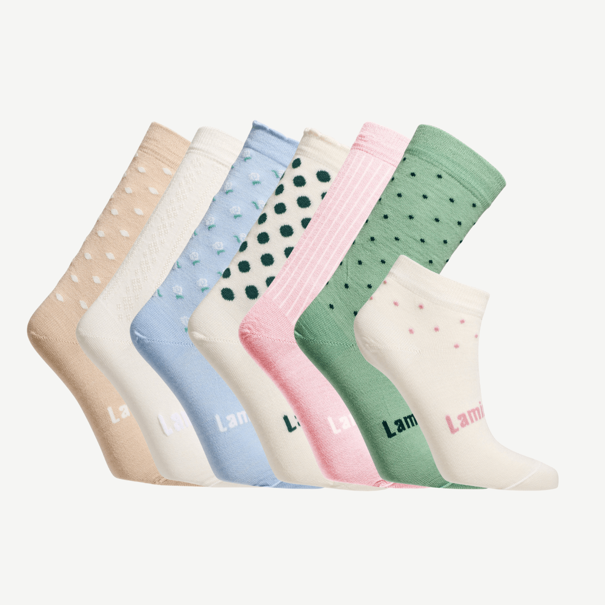 pack of 7 pairs of design merino wool socks for women nz 