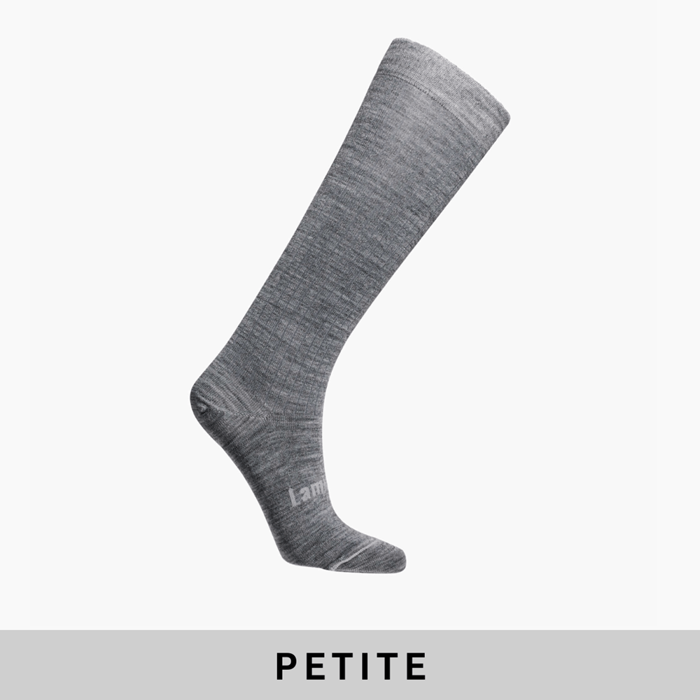 Merino Wool Knee High Socks | PETITE WOMAN | Essential | Grey