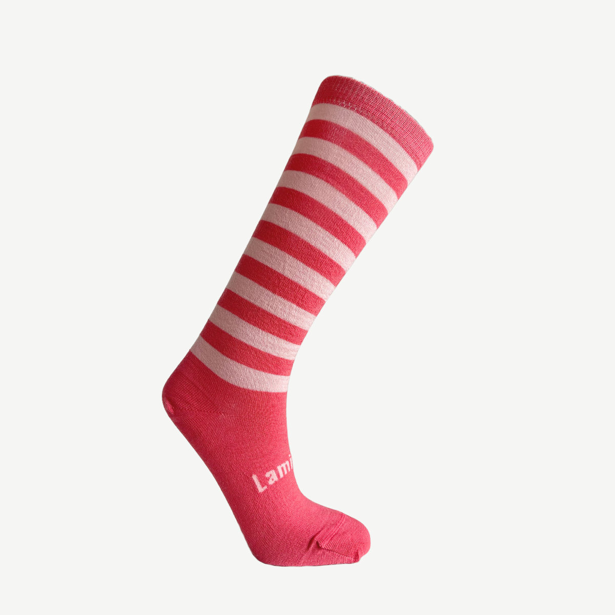 merino wool knee-high socks for children pink and light pink stripes nz