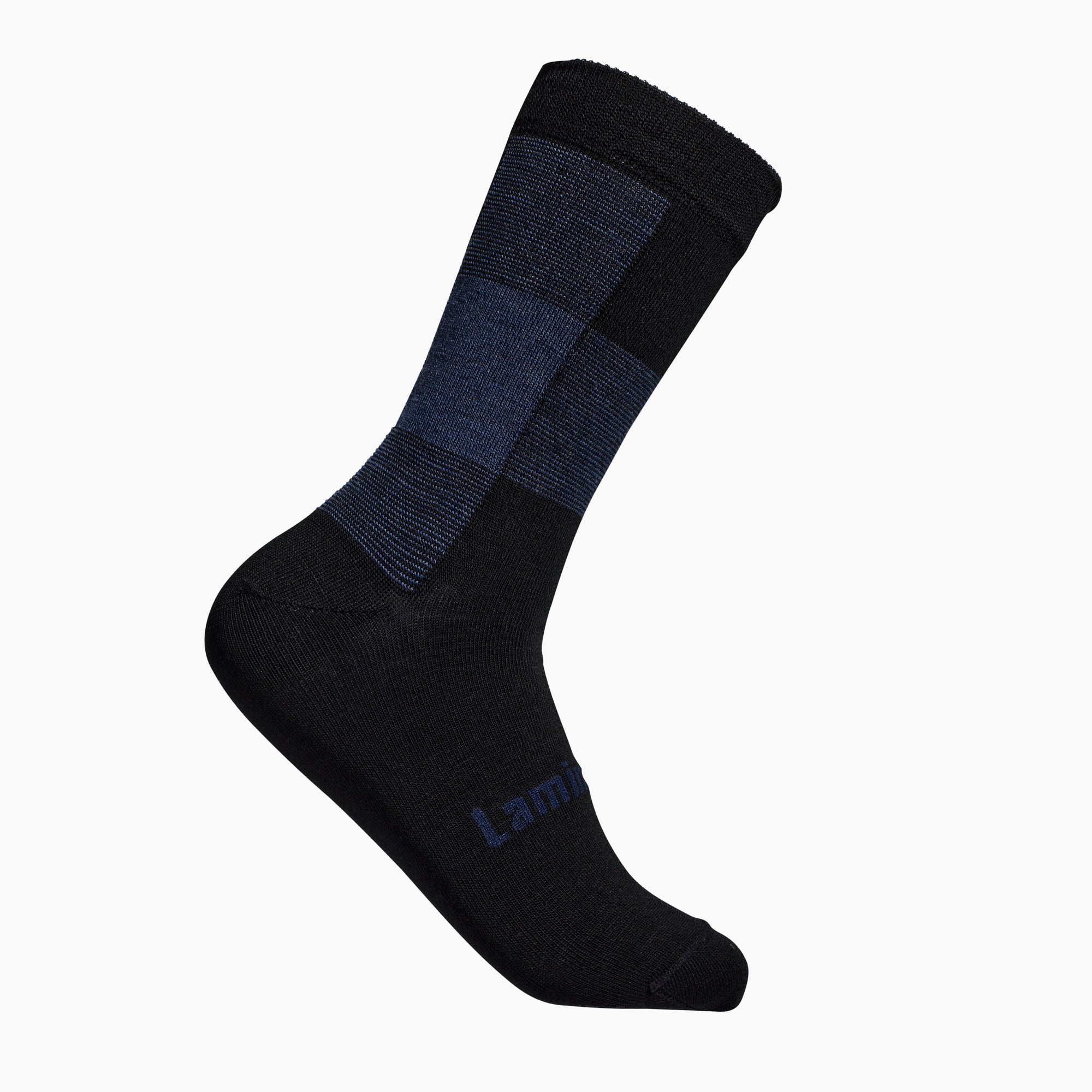 Mens merino wool crew socks Black and Blue by Lamington NZ