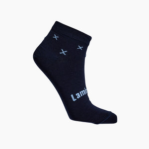 Dark Blue with light Blue crosses Merino Wool child socks by Lamington NZ