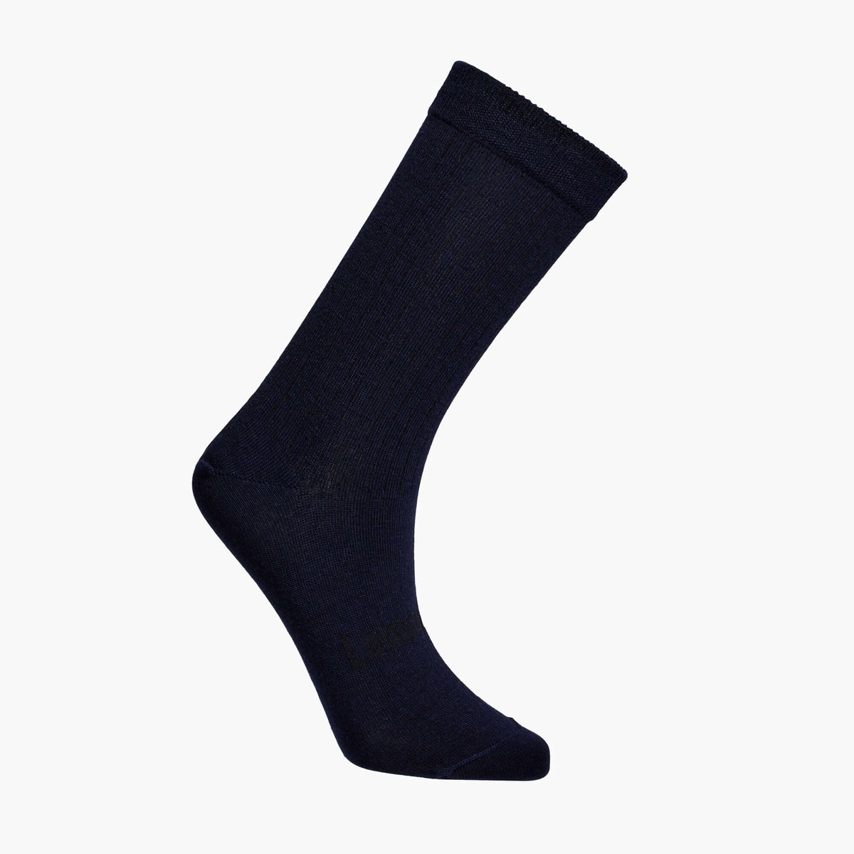 Merino Wool Crew Socks for Woman in Navy from the Essential Collection, offering comfort and breathability.