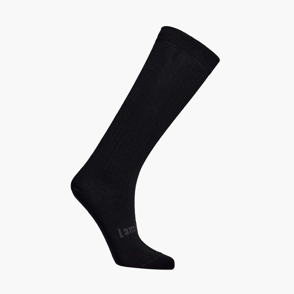 Merino Wool Knee High Socks for Children in Black from the Essential Collection, perfect for keeping little feet warm.