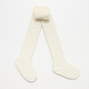 Merino Wool Cable Tights | BABY + CHILD | Natural