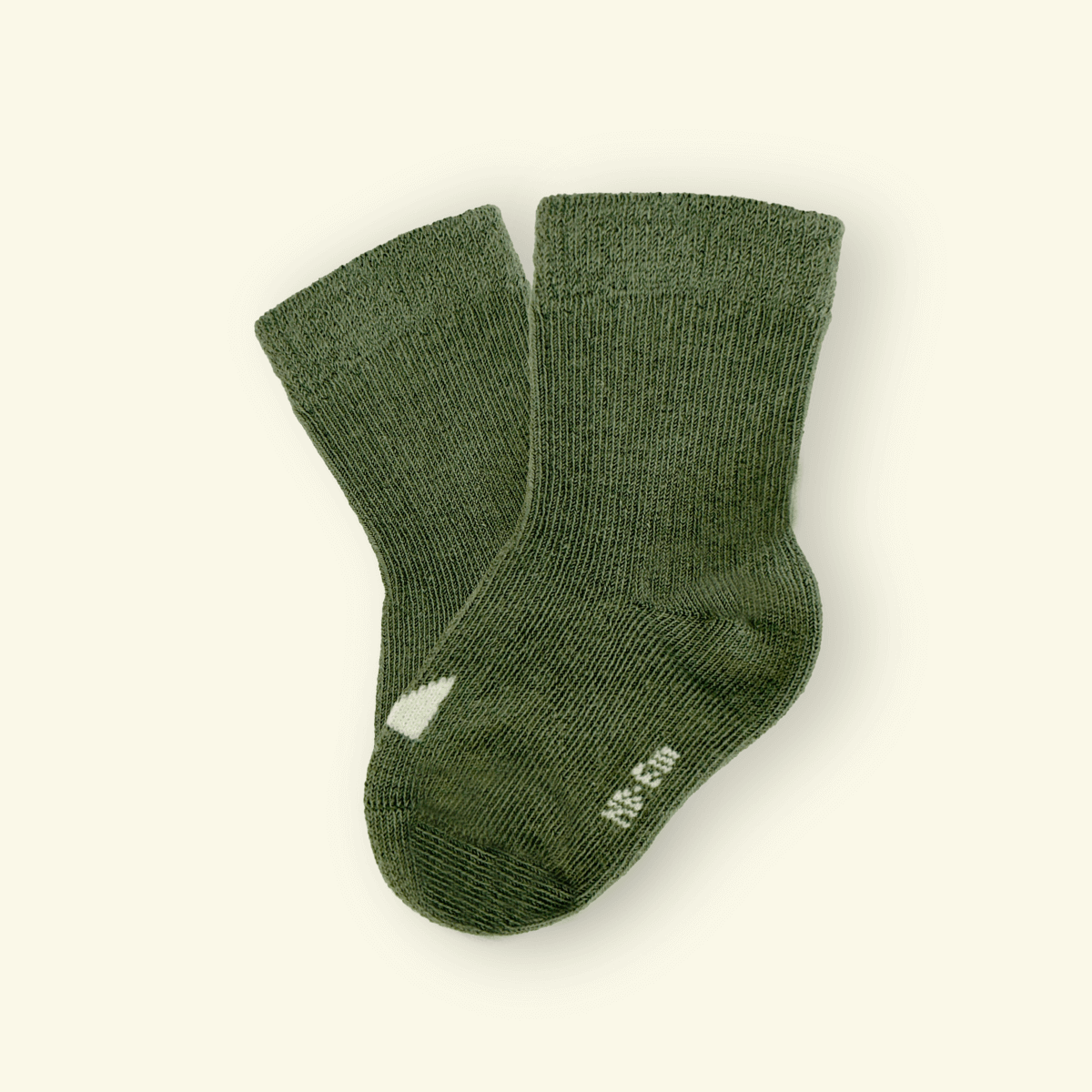 Organic Cotton Baby Socks in sage green, soft and cozy for little feet, perfect for all-day comfort.