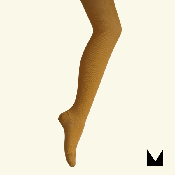 Merino Wool Textured Knit Tights | Woman