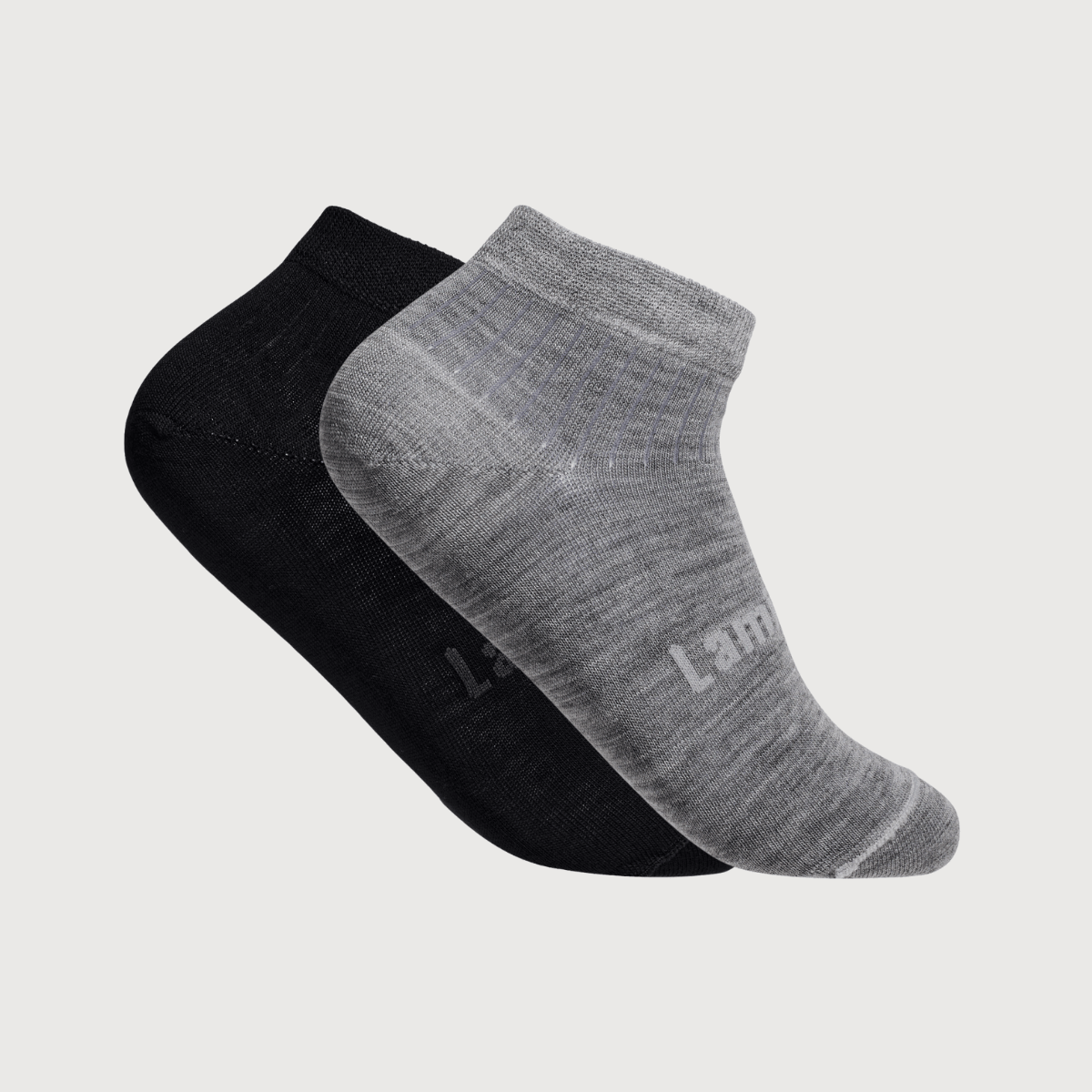 Bundles  of  mens merino wool ankle socks in grey and black 
