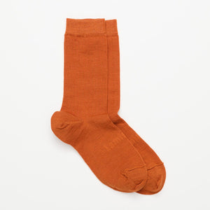 rust coloured merino wool socks crew nz