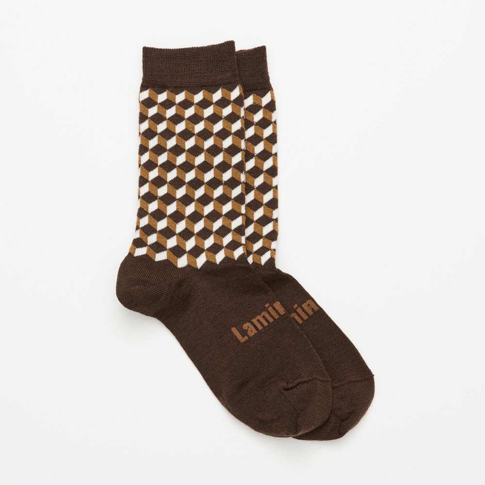 brown geometric mens brown crew socks nz