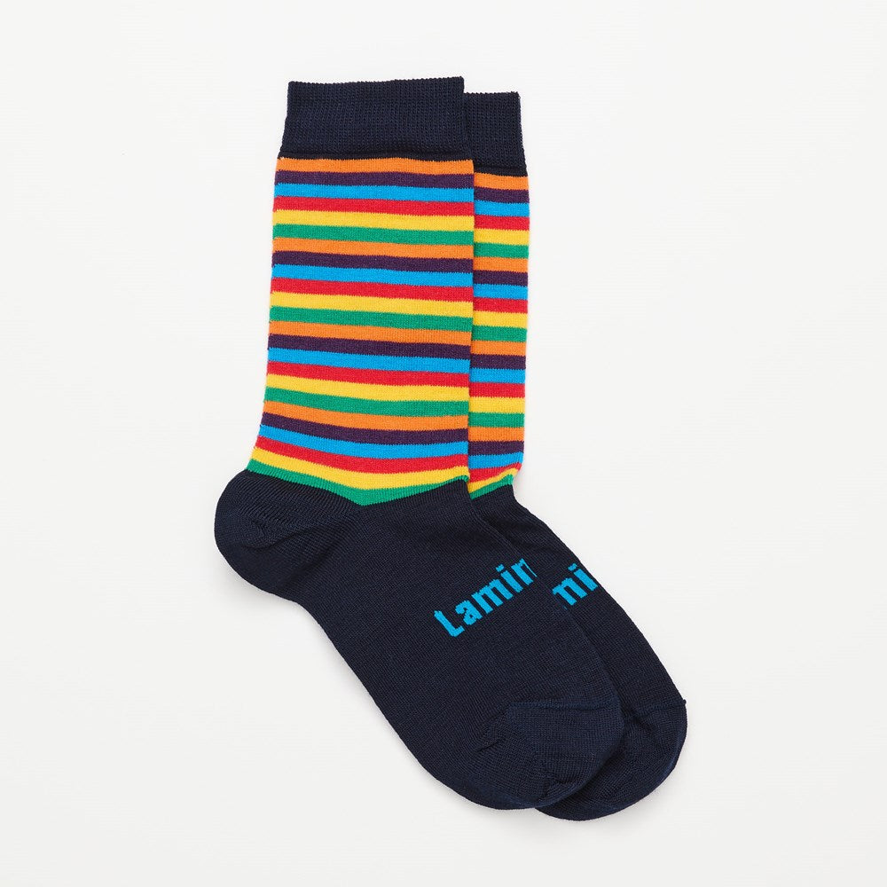 rainbow striped merino wool crew socks man nz