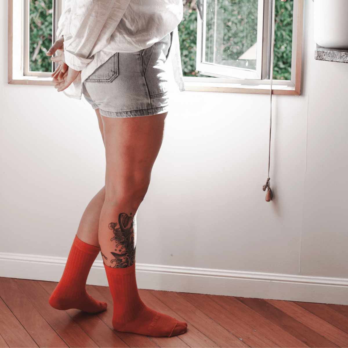 rust merino wool crew socks woman nz